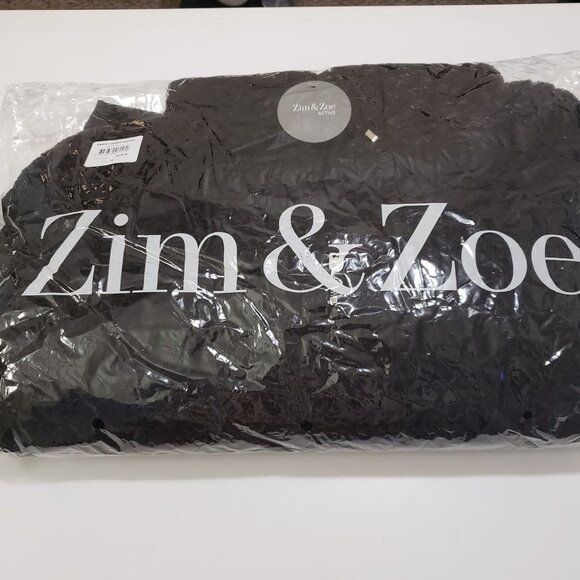 NWT ZIM & ZOE Teddy Fleece Sweat Top - black Size 14‎ - Picture 5 of 9